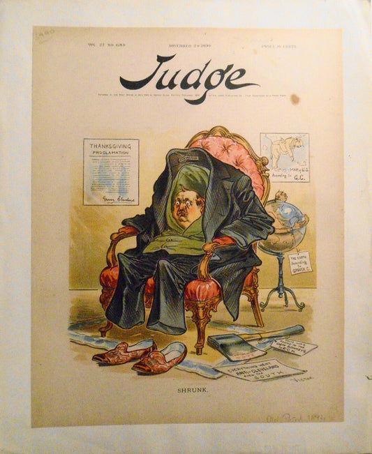 Judge Magazine, November 24, 1894 cover : SHRUNK