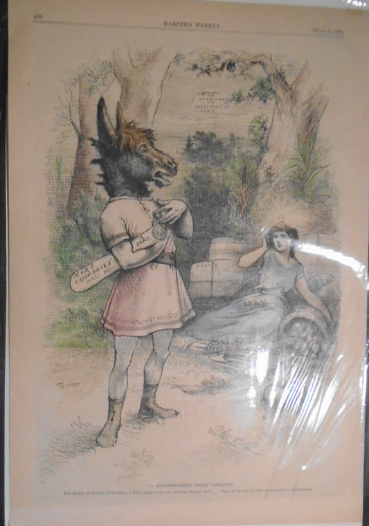 A Midsummer-night's Dream Nomination by Thomas Nast -  Hand-colored, HW 1880