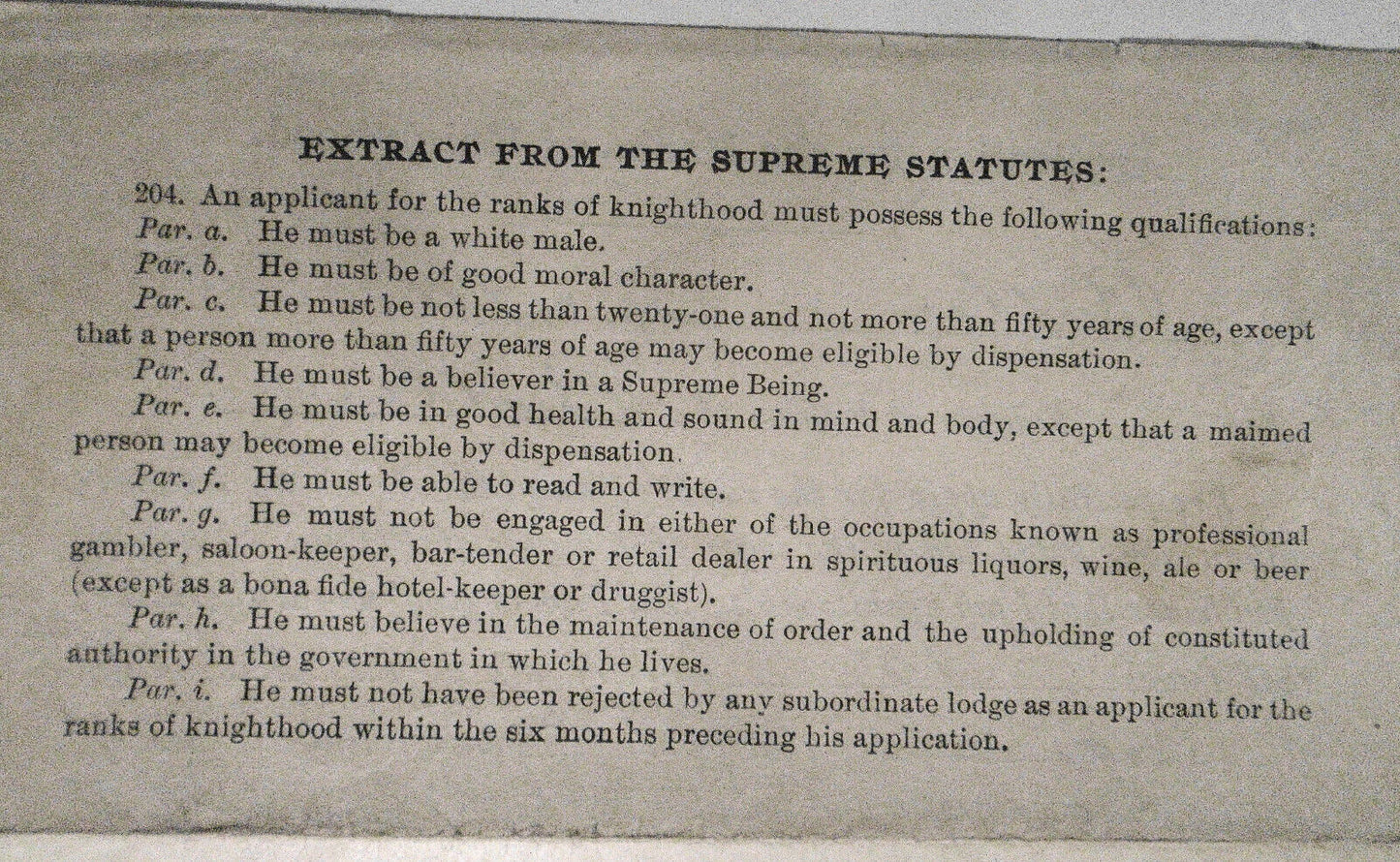 1906 Application for Ranks of Knighthood; Butler Lodge, Knights of Pythias, PA