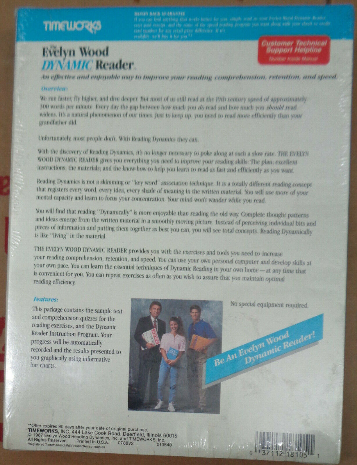 The Evelyn Wood Dynamic Reader for IBM PC, Tandy & compatibles 1987. MINT SEALED