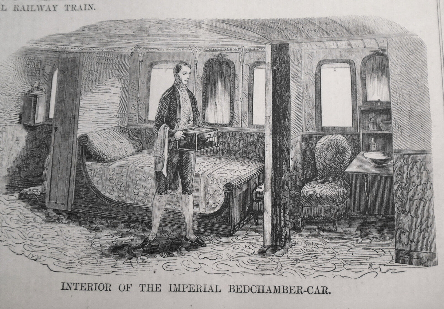 The French Imperial Railway Train - Harper's Weekly, November 6, 1858 - 3 prints