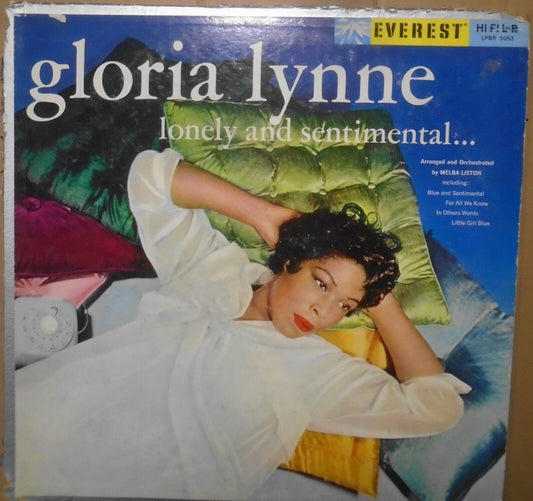 Gloria Lynne - Lonely and Sentimental - Promo LP 1960. Everest LPBR 5063. Mono.