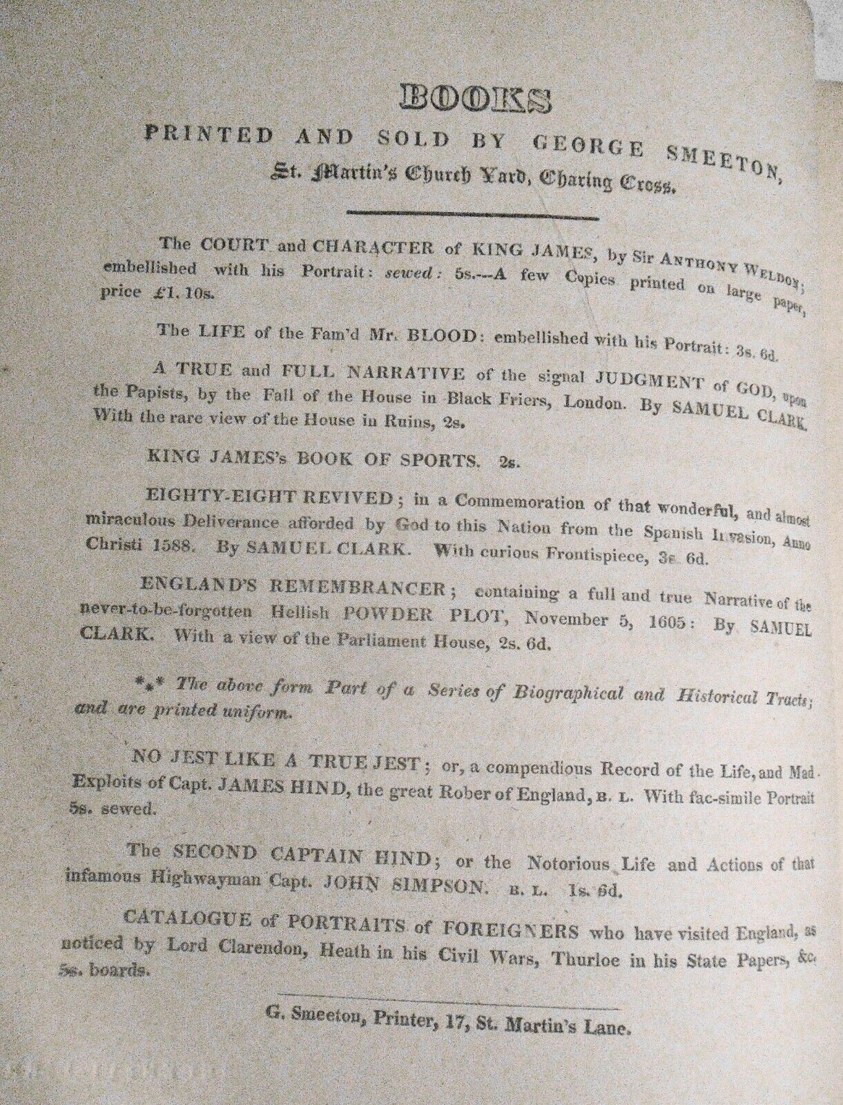 1817 The King's majesties declaration to his subjects, concerning lawful sports