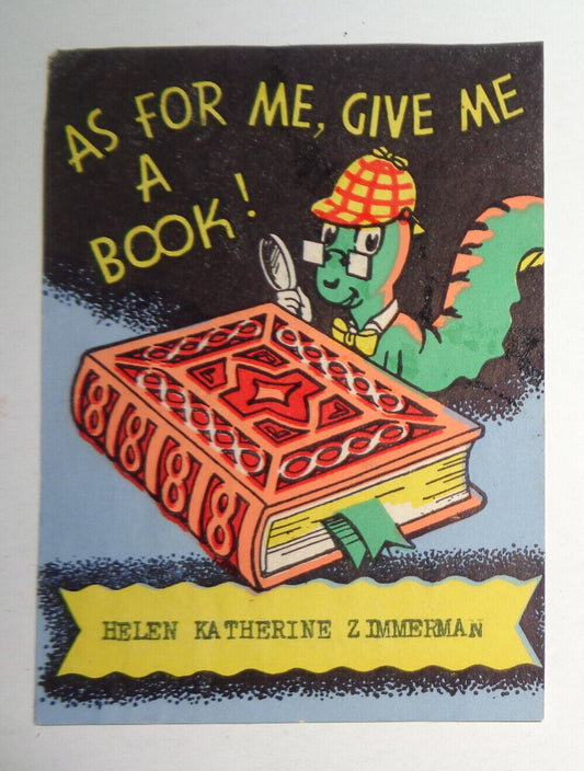 Helen Katherine Zimmerman - Ex Libris Bookplate - 1940's