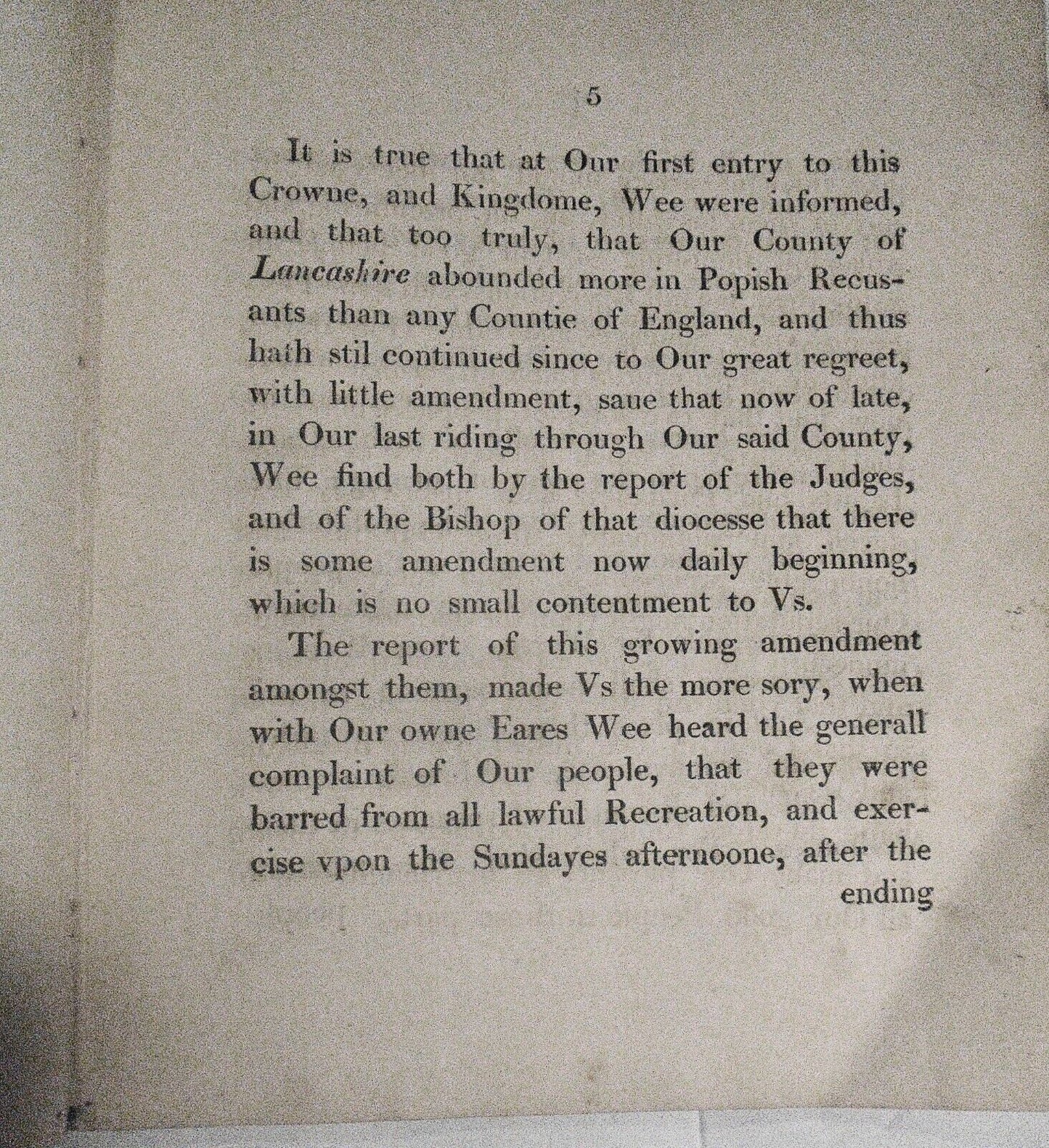 1817 The King's majesties declaration to his subjects, concerning lawful sports