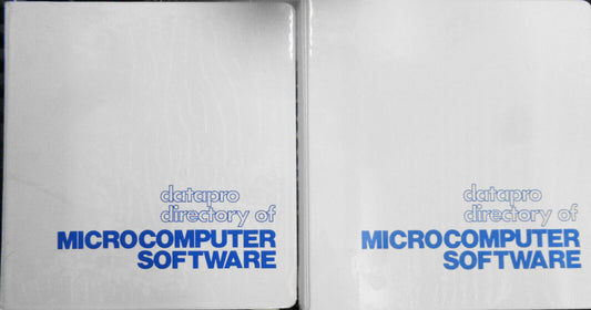 Datapro directory of microcomputer software, 1984. 2 Vol. Set.