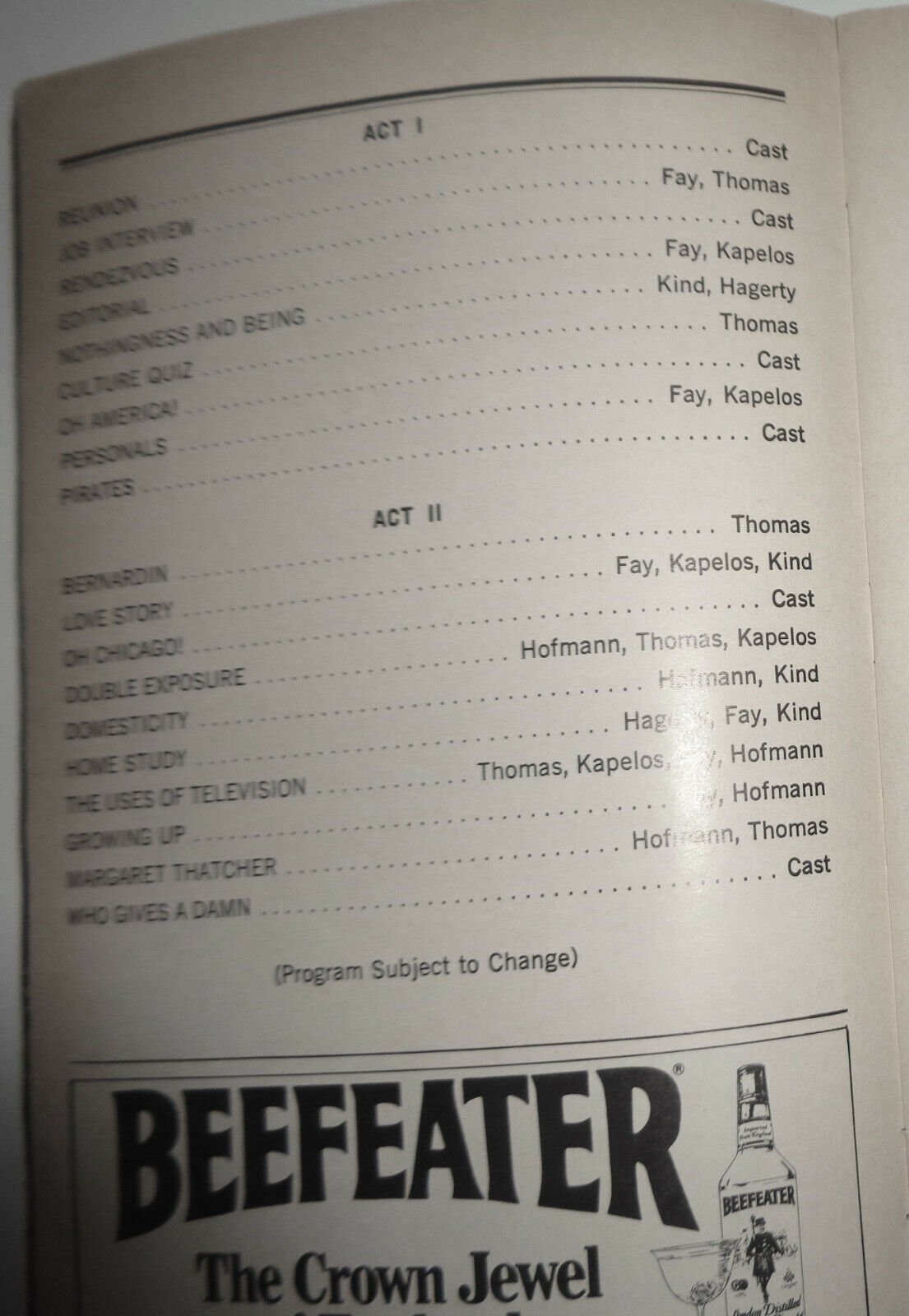 ORWELL THAT ENDS WELL - SHOWBILL - 1984 - VILLAGE GATE DOWNSTAIRS, NYC