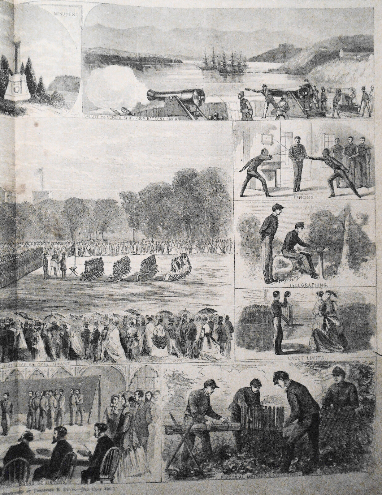 Harper's Weekly July 4, 1868 Original - West Point Cadet Life; NY Yacht Club etc