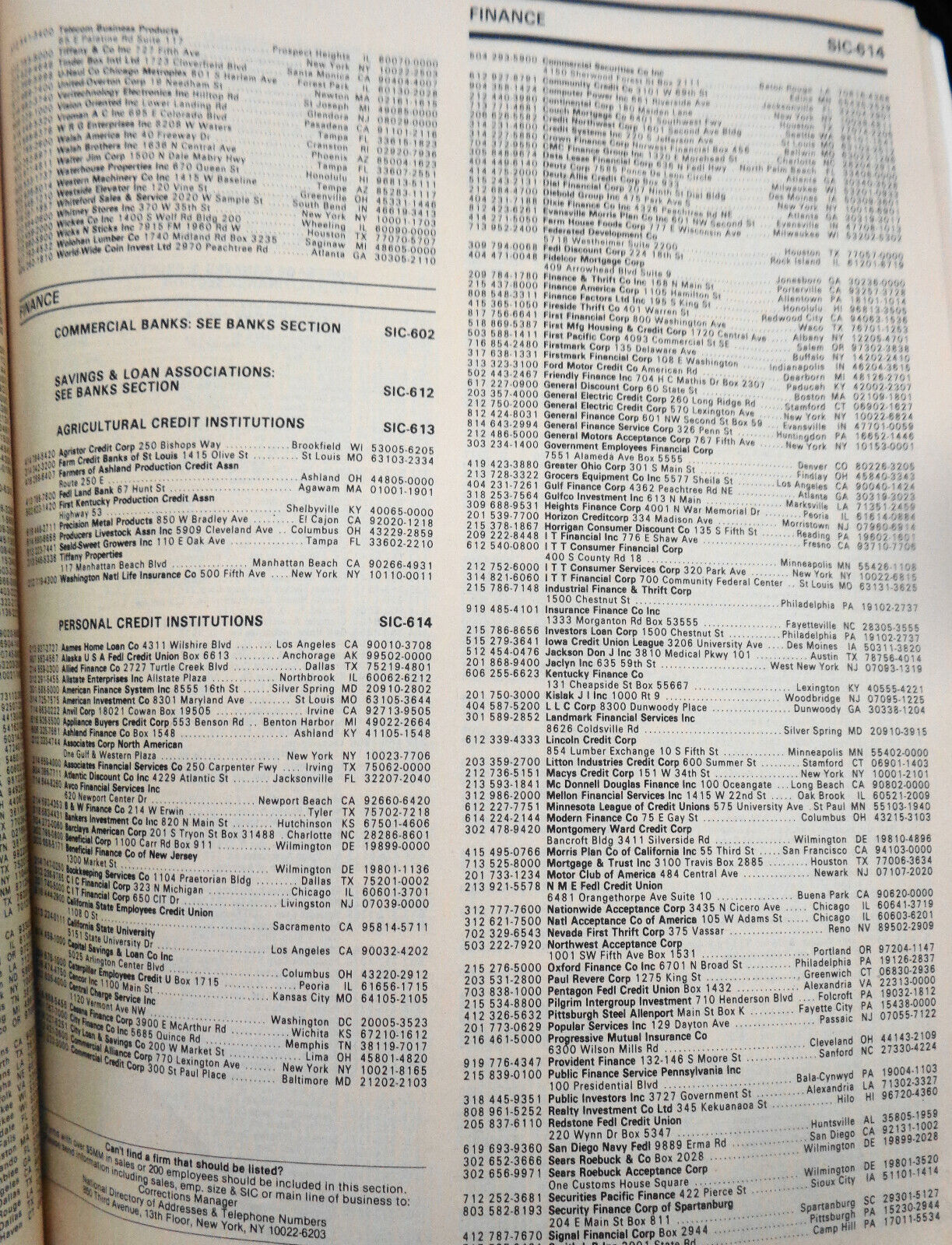 The National directory of addresses and telephone numbers 1986 Edition