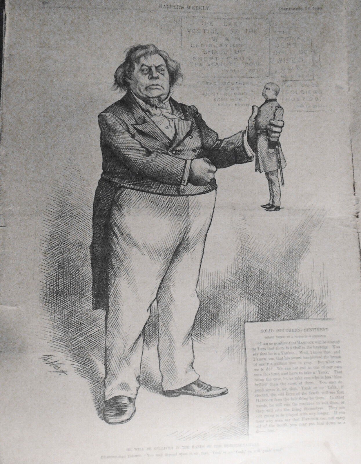 HARPER'S WEEKLY September 18,  1880 - The Obelisk; Out of the Deep; Politics etc