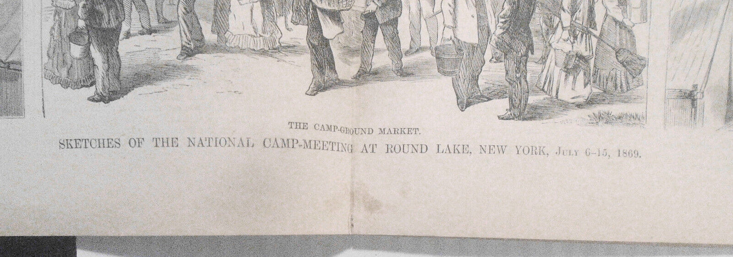 Harper's Weekly July 31, 1869: Ida Lewis, Newport, RI heroine; Camp meeting etc