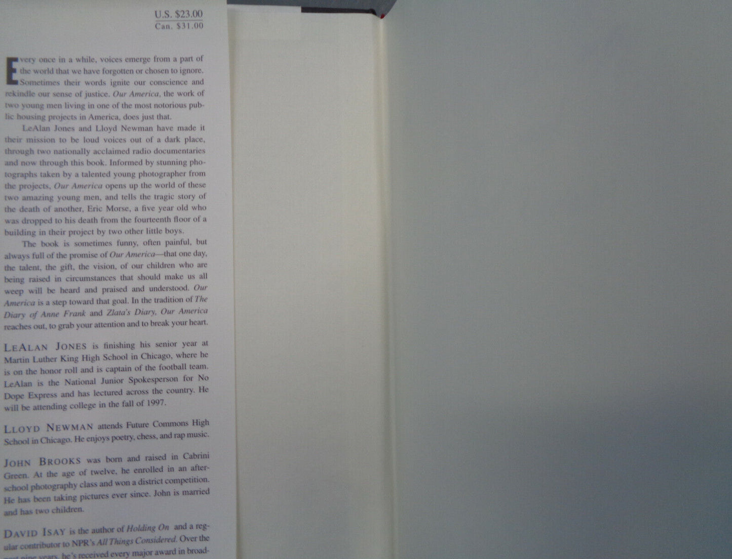 OUR AMERICA - [Signed] LIFE & DEATH ON THE SOUTH SIDE OF CHICAGO. Hardcover 1ST