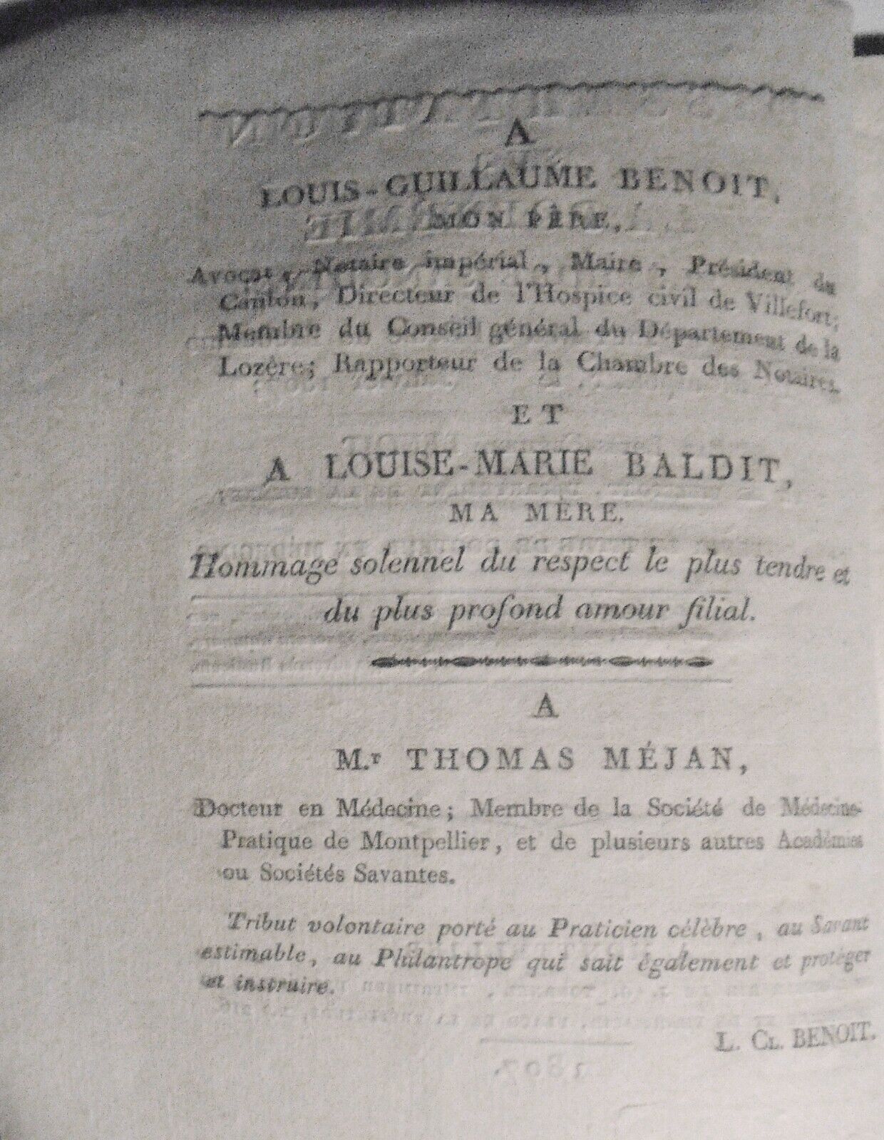 1807 Dissertations sur la polyémie ou pléthore sanguine - by Louis-Cle Benoit