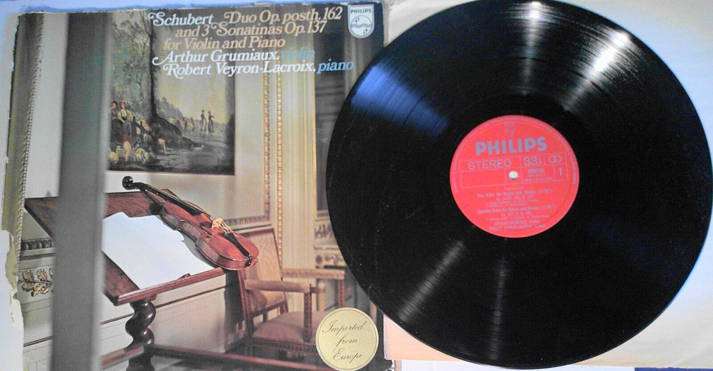 4 classical violin vinyl LPs lot : Arthur Grimiaux & Yehudi Menuhin