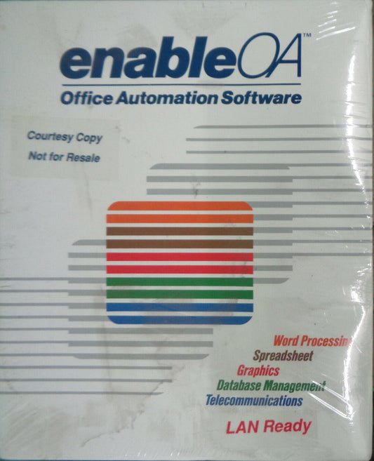 Enable/OA Office Automation Software. 1989. 5 1/4" disks - Dos & OS/2  BRAND NEW