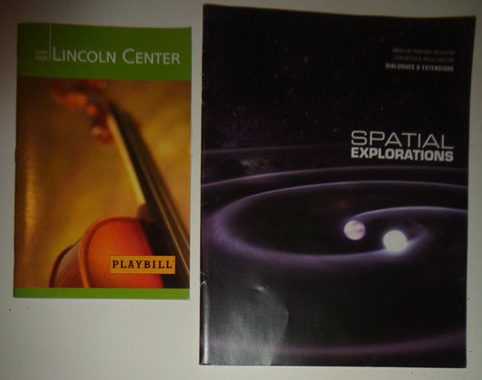AMERICAN SYMPHONY ORCHESTRA SPATIAL EXPLORATIONS PLAYBILL &SOUVENIR PROGRAM 2008