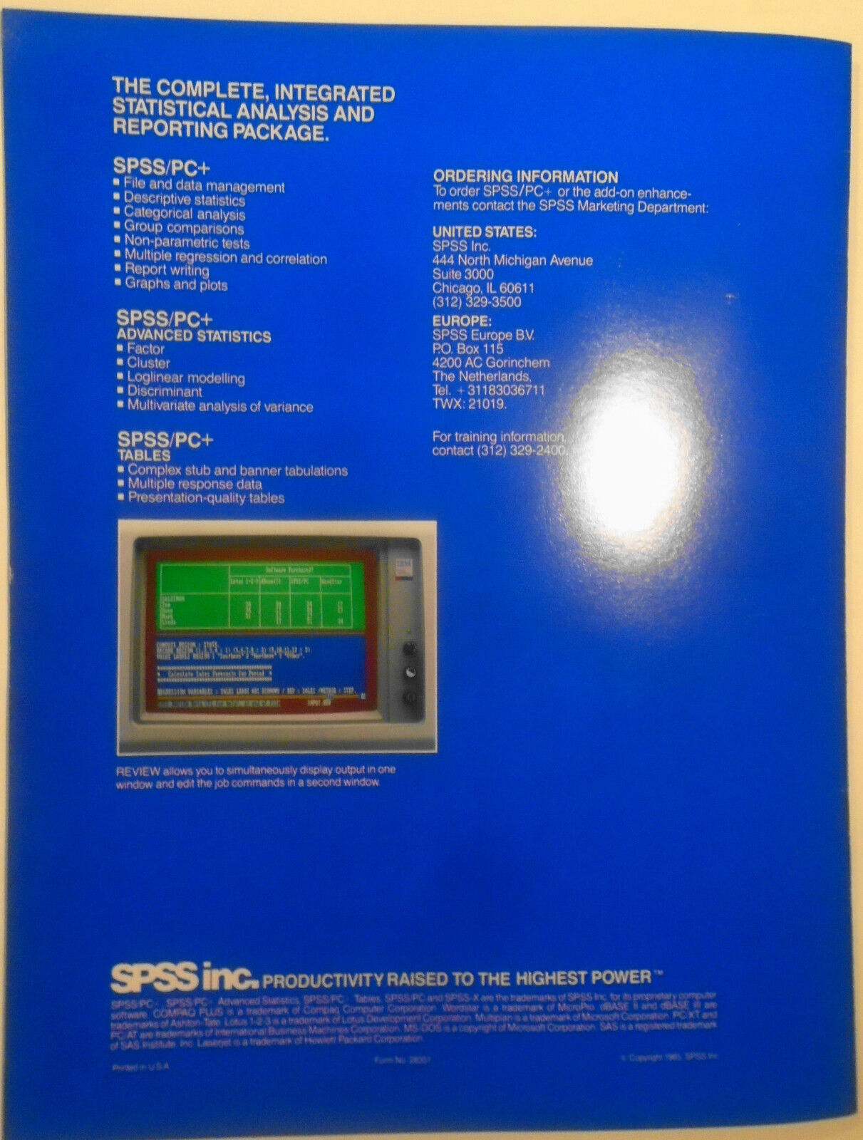 SPSS/PC+ Statistics "Make Stat Magic" brochure - [IBM PC data analysis software]
