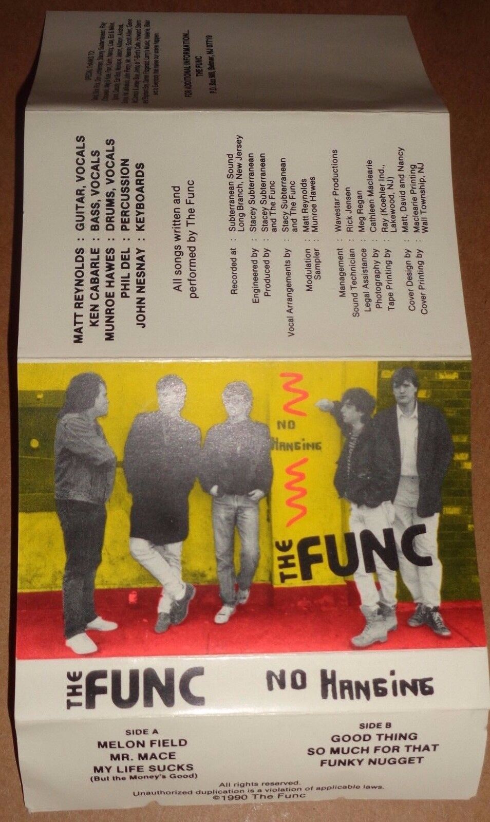 The Func : No Hanging - Rare Demo Cassette Tape, 1990