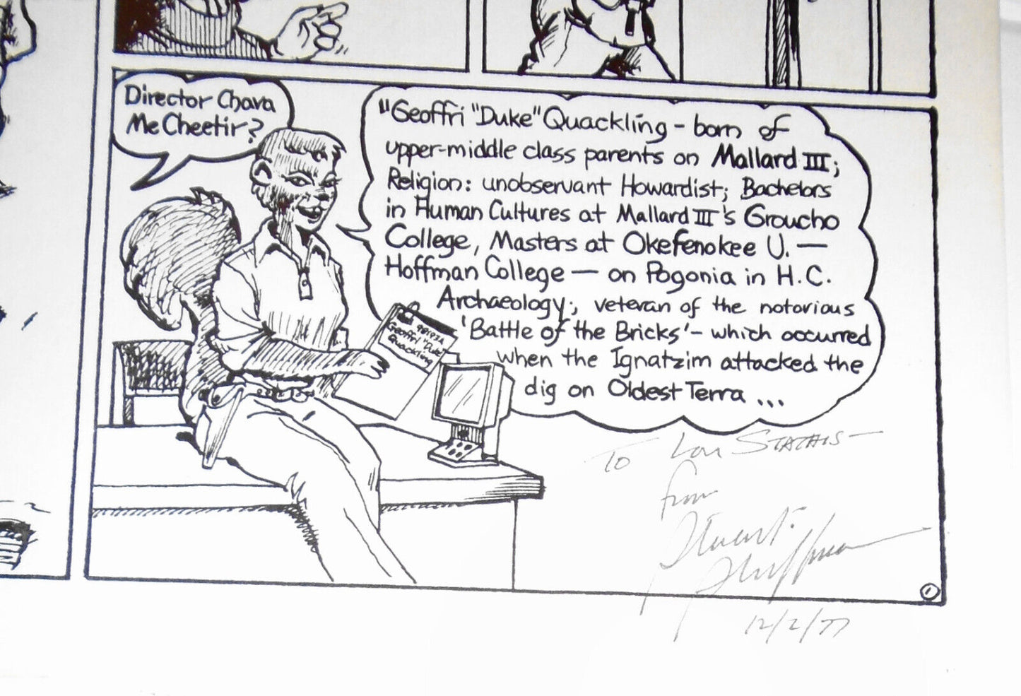 Star-Waste, by Stuart (Stu) Shiffman ***SIGNED*** 1977. Original comic strip