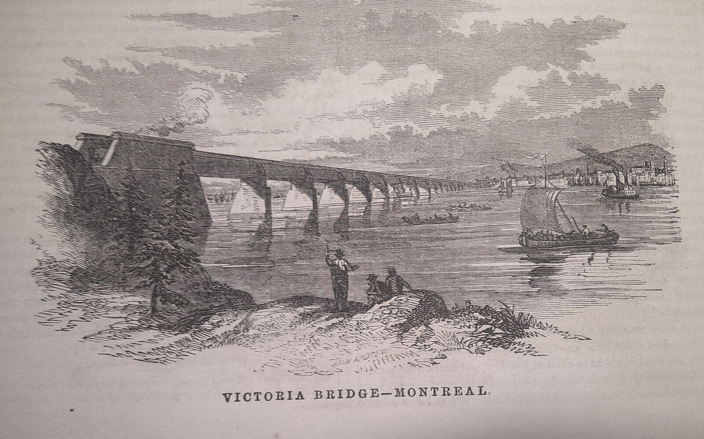 A Trip to Canada - Story & 8 Prints - Ballou's Pictorial, June 6, 1857. Original