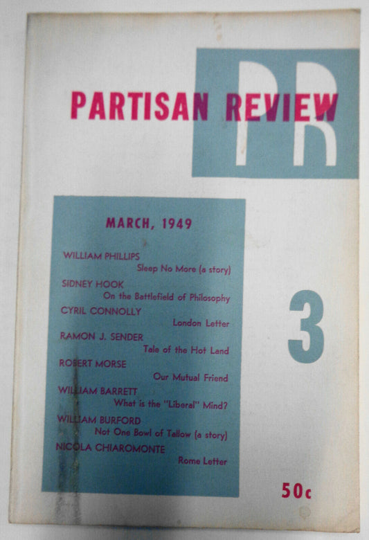 Partisan Review March 1949 - William Phillips, Sidney Hook, William Barrett...