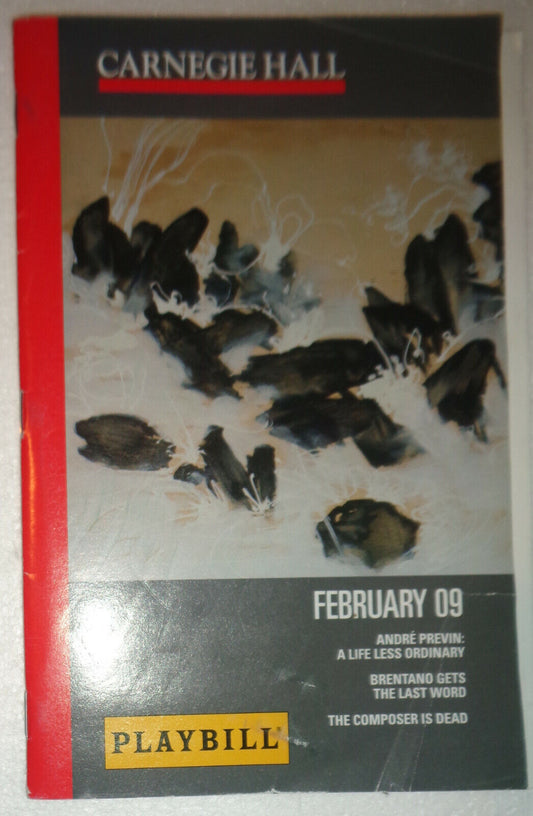 DANIELLE de NIESE, SOPRANO / KEN NODA PIANO - CARNEGIE HALL PLAYBILL - FEB  2009