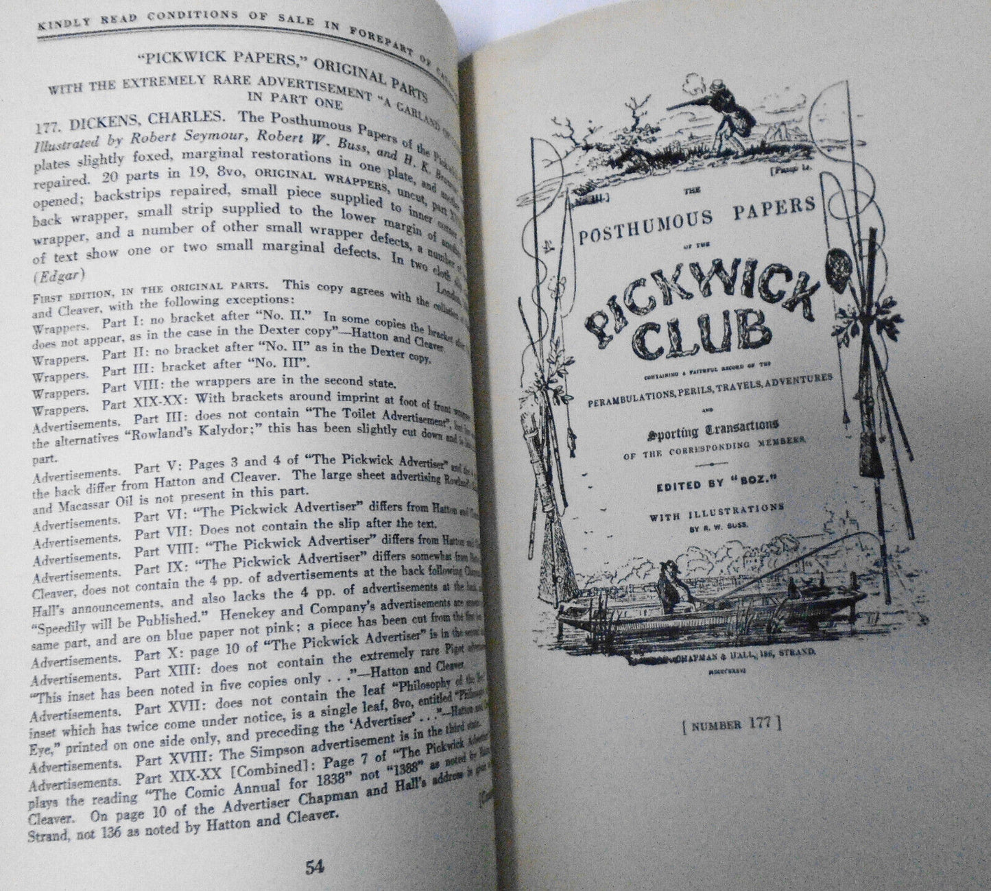 First Editions ... Of Charles Dickens...Herman Leroy Edgar  - 1944 Parke-Bernet