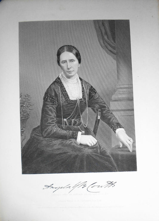 Angela Burdett-Coutts - steel engraving -1876 Duyckinck Internationale Gallerie