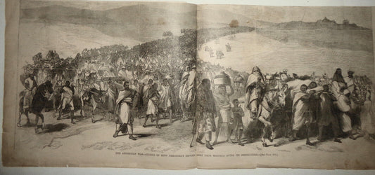 THE ABYSSINIAN WAR - EXODUS OF KING THEODORE'S BROKEN ARMY -Harper's Weekly 1880