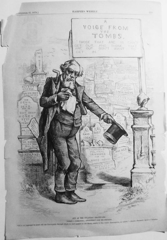 Out of the financial graveyard by Thomas Nast. Harper's Weekly December 27, 1879