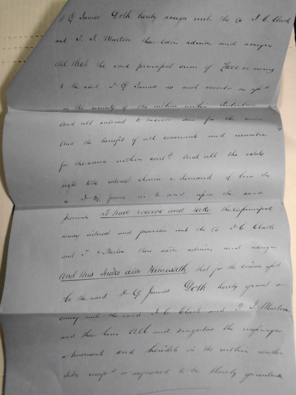 1880 Indenture - Transfer of Mortgage. Hereford, England.