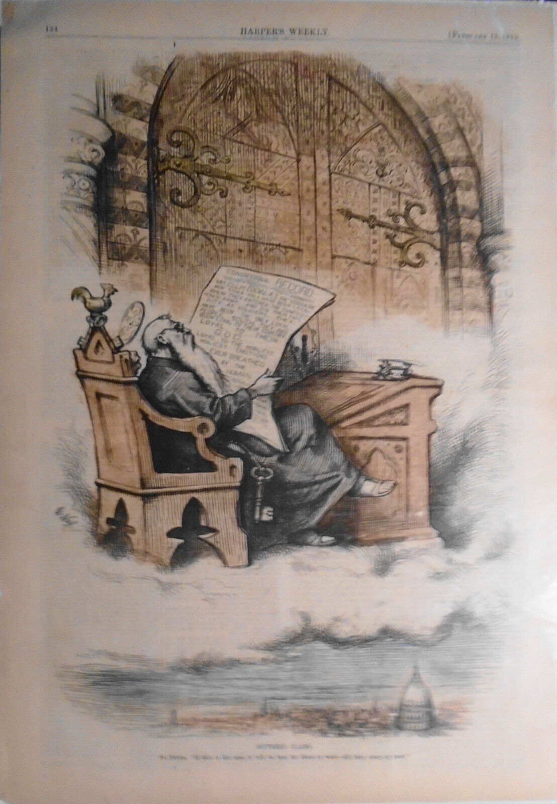 Southern Claims by Thomas Nast - Harper's Weekly February 15, 1879. Hand-colored