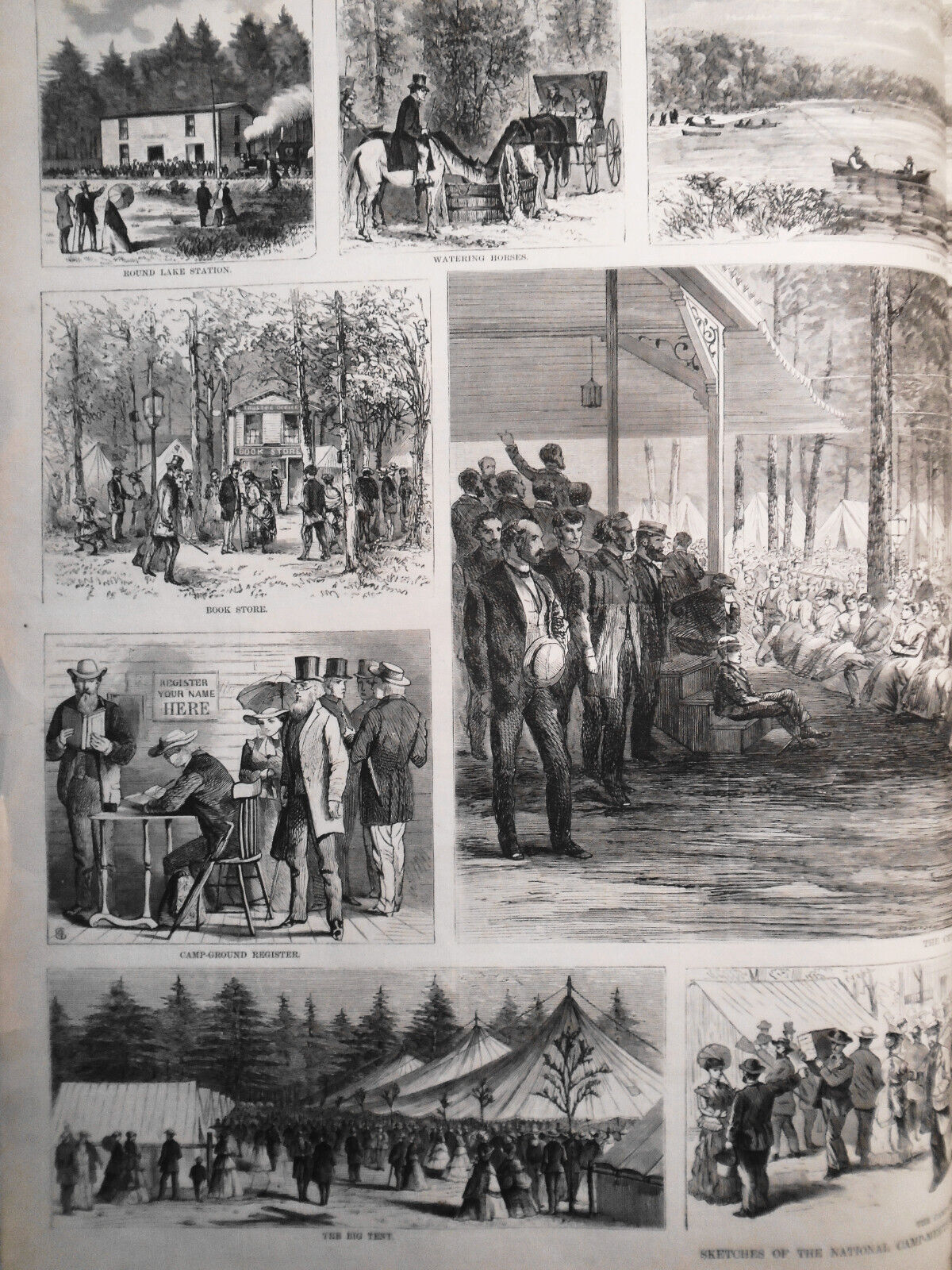 Harper's Weekly July 31, 1869: Ida Lewis, Newport, RI heroine; Camp meeting etc