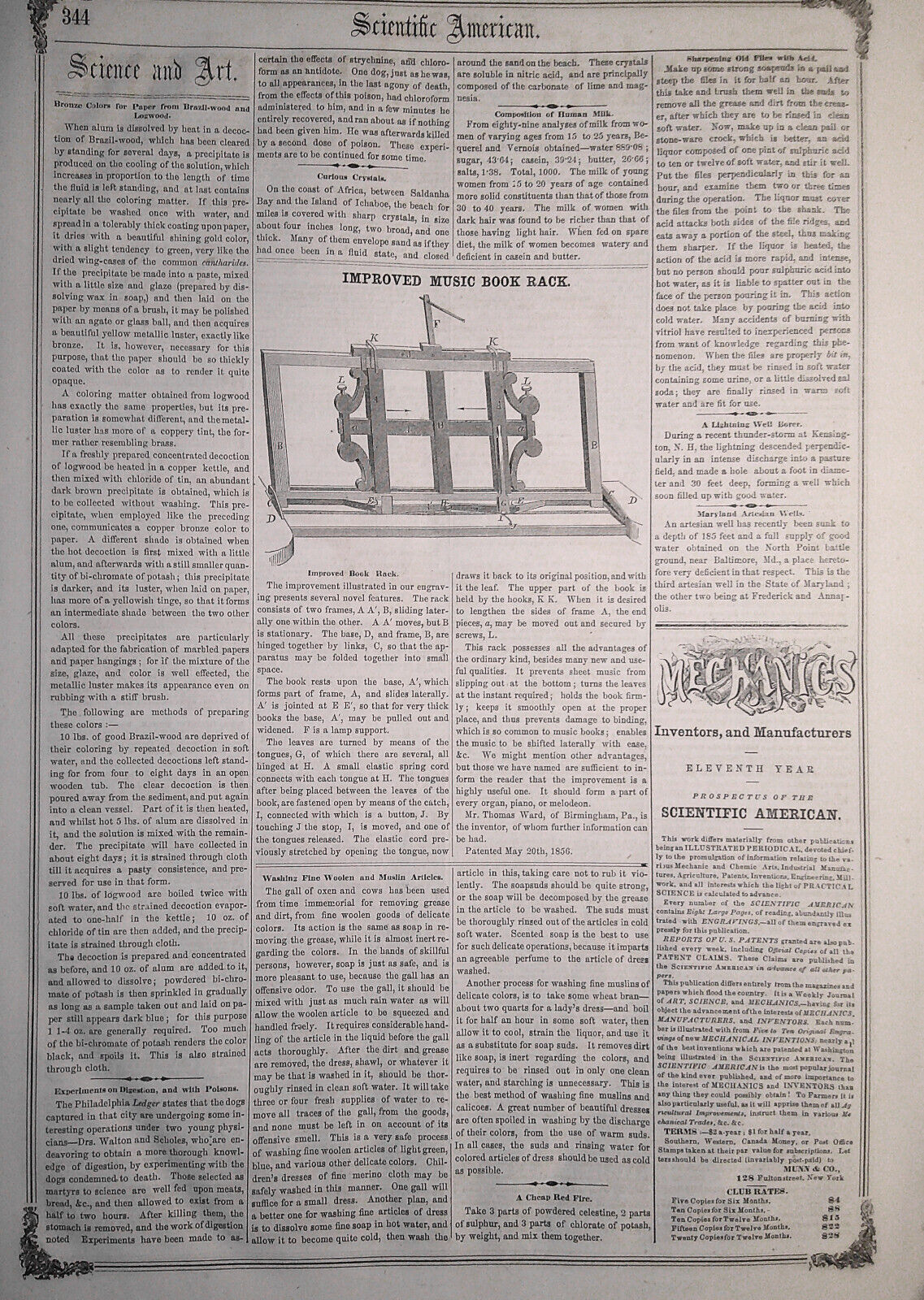 Scientific American July 5, 1856. Electro-Chemical Baths; New Steam Frigates etc