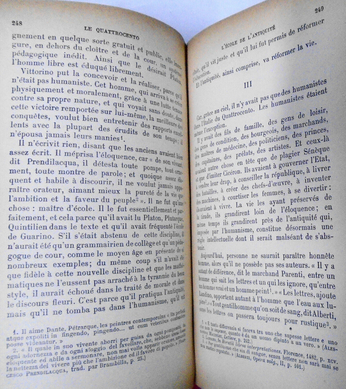 1908 Le Quattrocento: Essai sur L'Histoire Litteraire du XV Siecle Italien 2 Vol