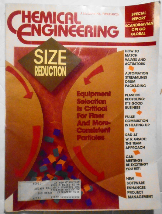 Chemical Engineering Magazine, November 1990.