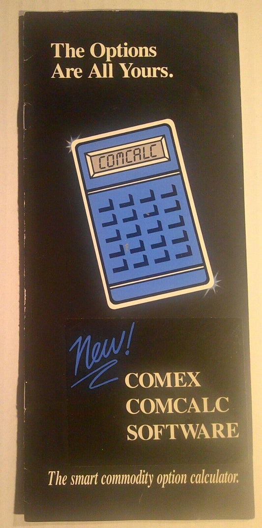 Comex COMCALC software brochure [1987] - Commodity Options Calculator for IBM PC