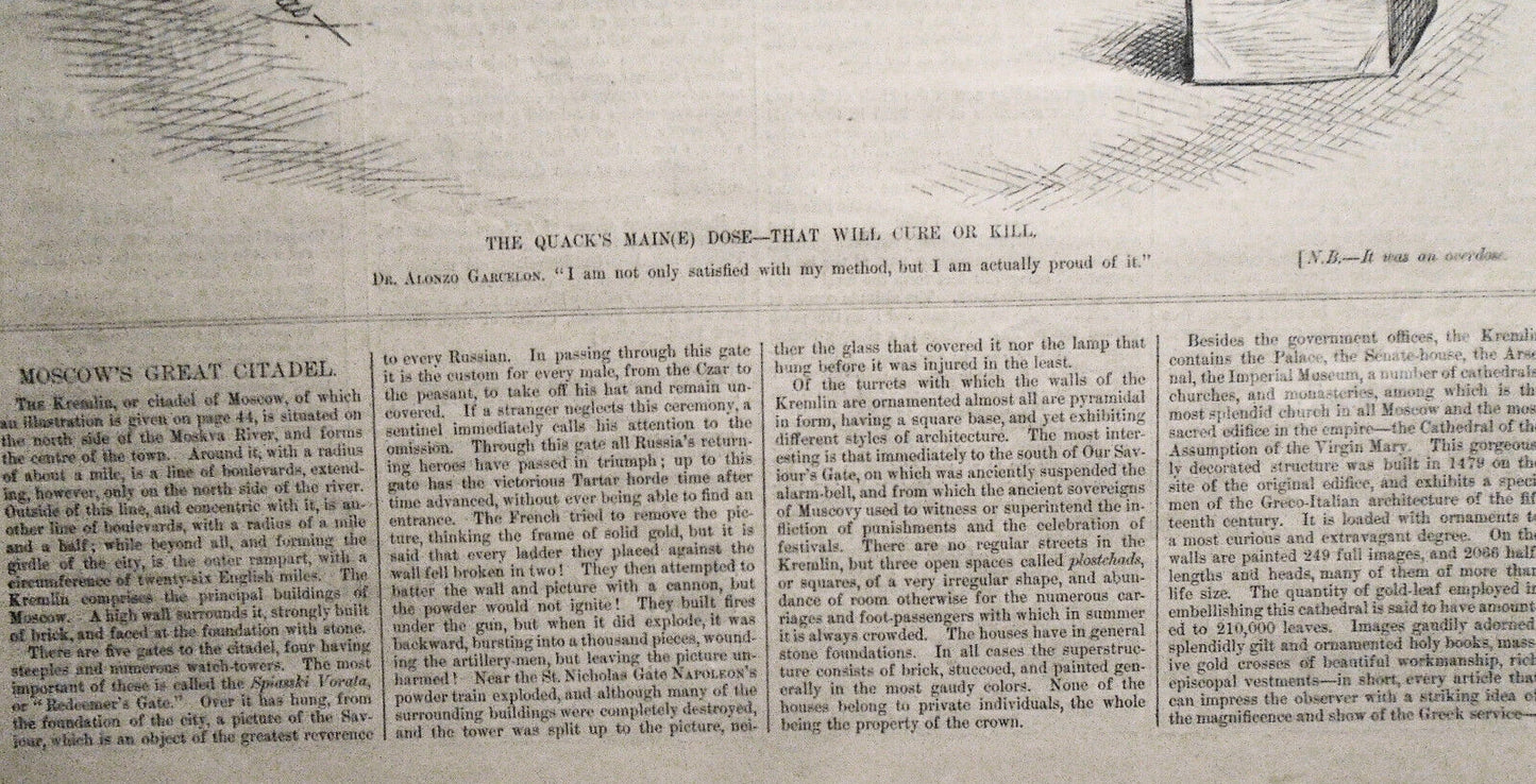 The Quack's Main(e) Dose, by Thomas Nast - Harper's Weekly, January 17, 1880