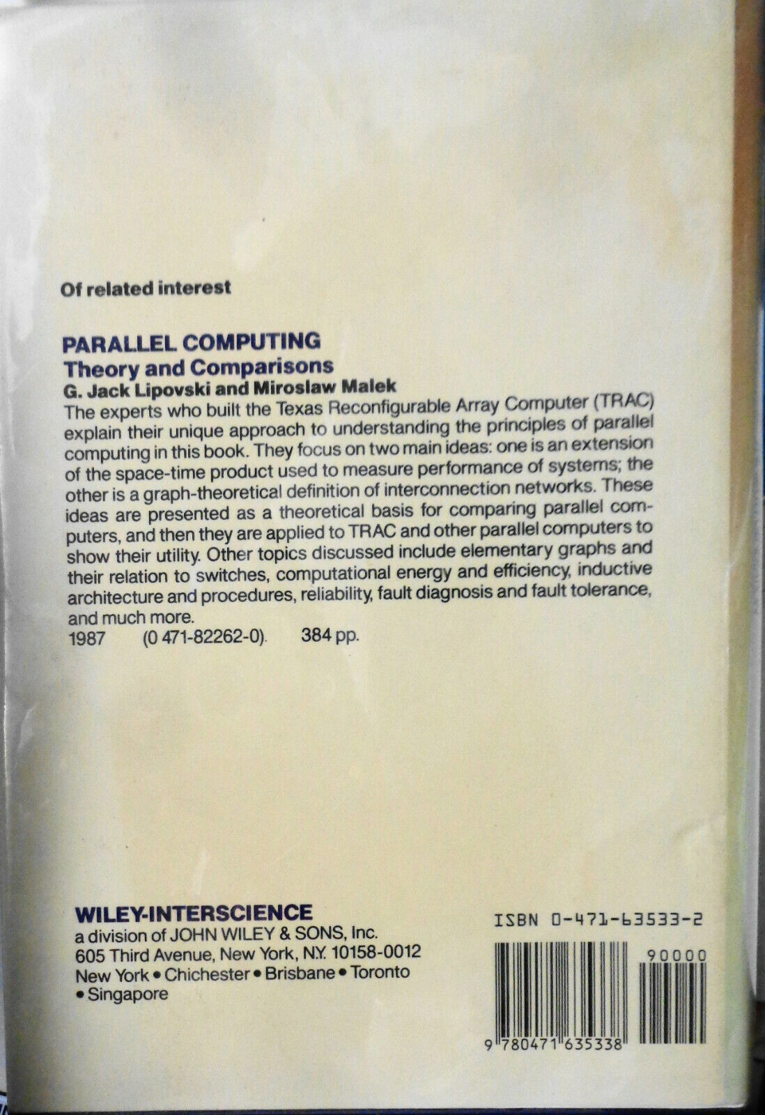 Neural and Massively parallel Computers : the 6th Generation by Branko Souček HC