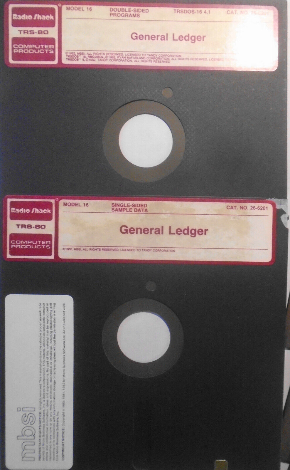 1982 TRS-80 Model 16 General Ledger programs - TRSDOS-16