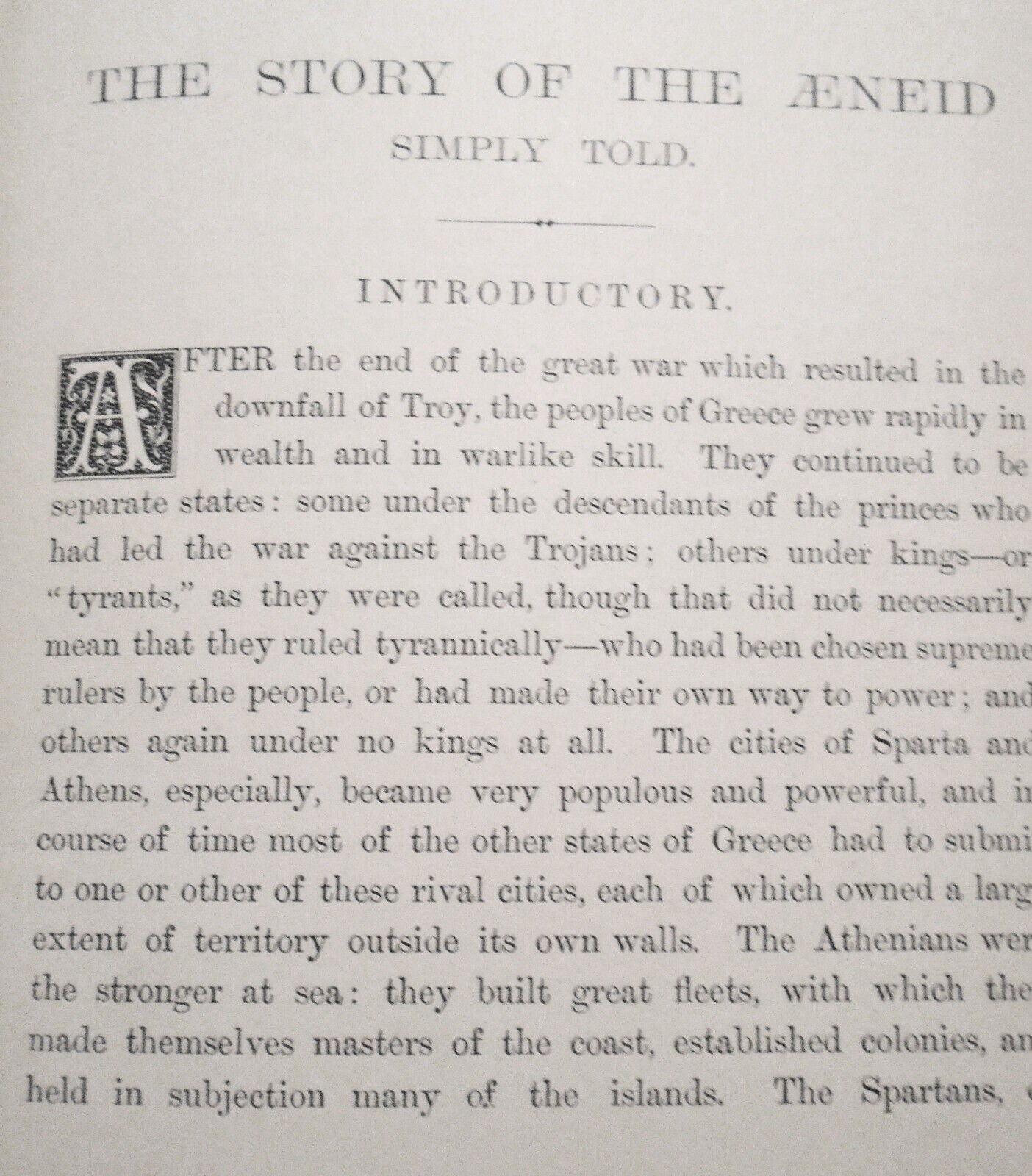 The Wanderings Of Aeneas & The Founding Of Rome by Charles Henry Hanson 1884 1st