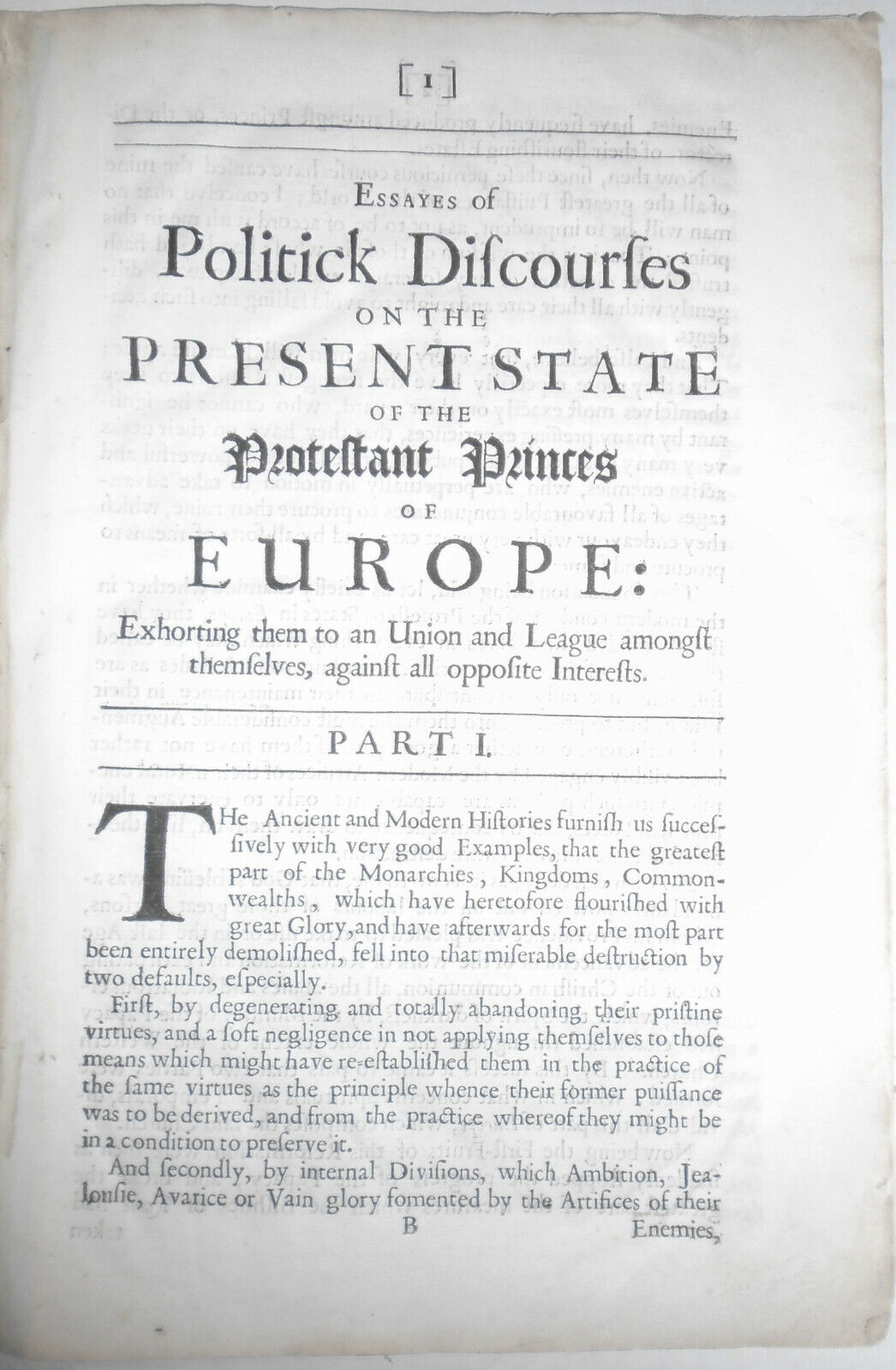 1679 Discourses on the Present State of the Protestant Princes of Europe