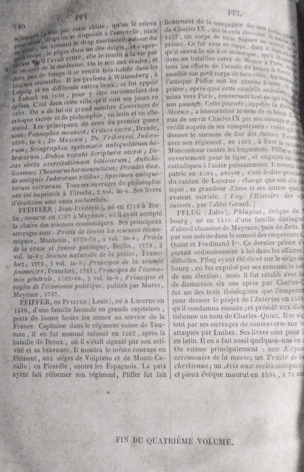 1839 Biographie universelle, ou, Dictionnaire historique des hommes... Tome 4.