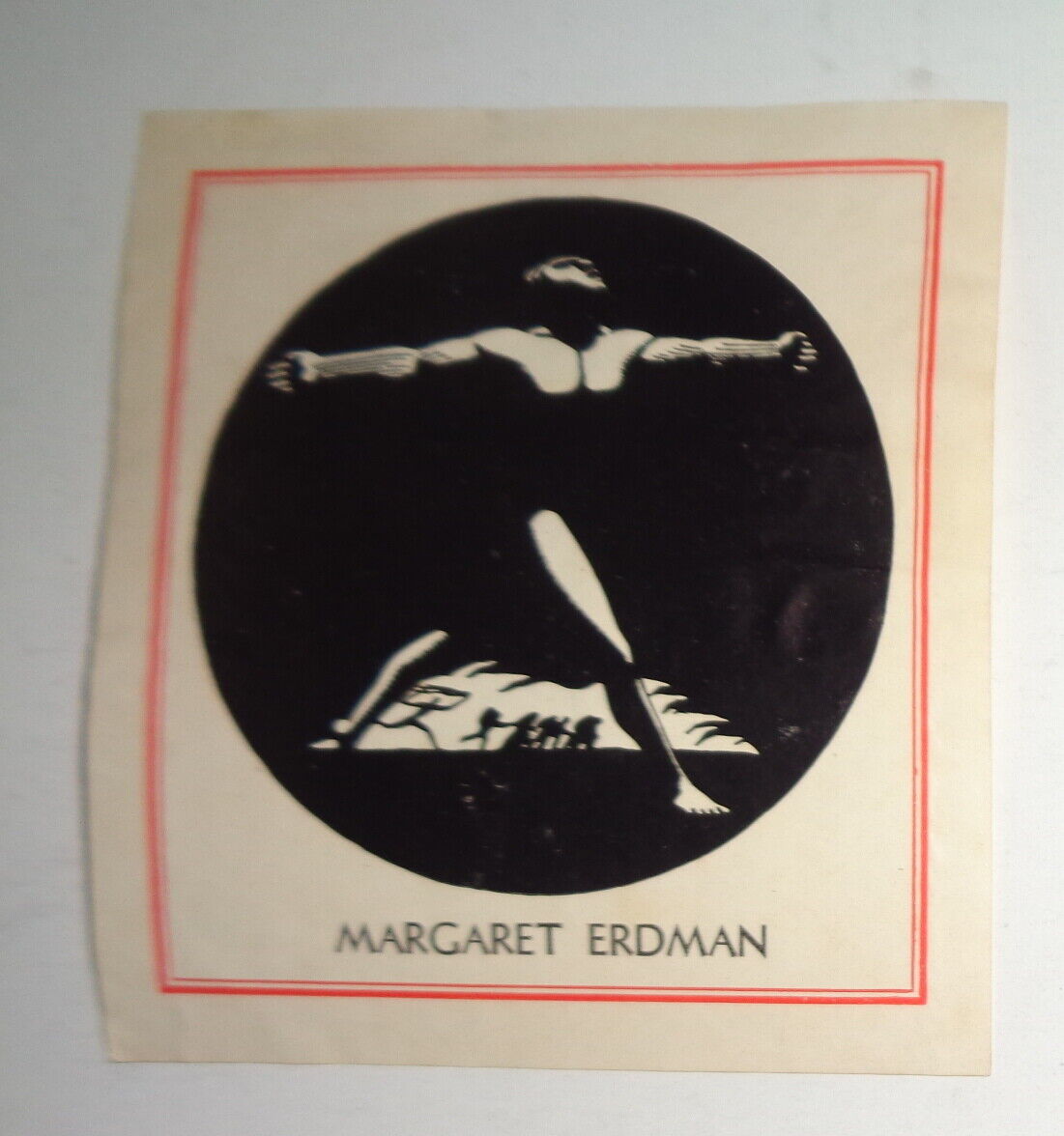 Margaret Erdman Ex Libris Bookplate -  [Rockwell Kent?]