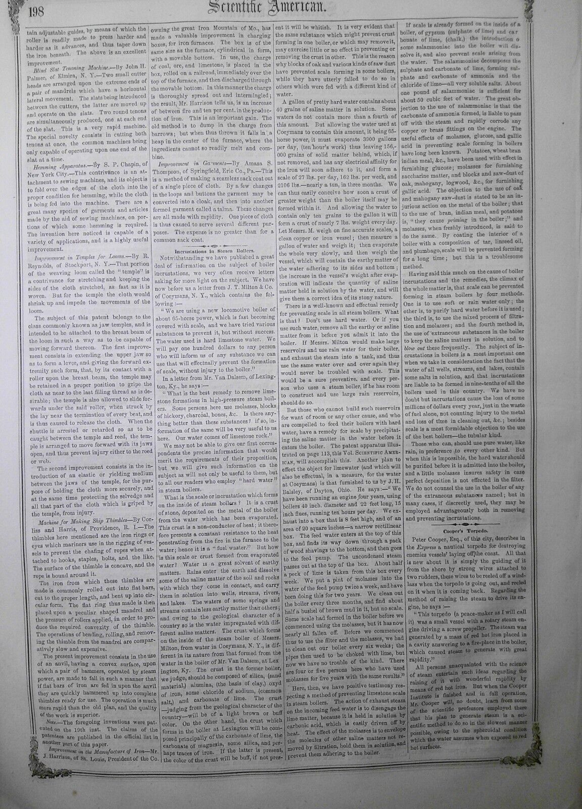 Scientific American, March 1, 1856. Bees and the honey; expelling rats, etc