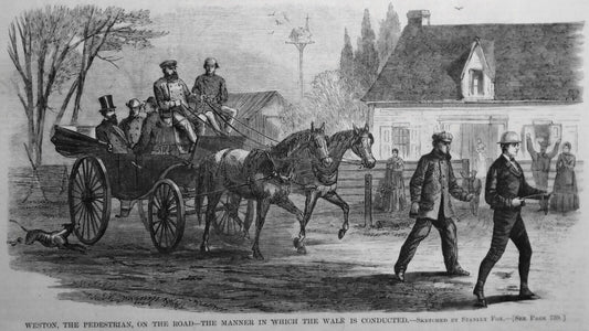 Weston, The Pedestrian, On The Road - Harper's Weekly, 1867