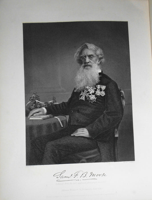 Samuel Morse - steel engraving - 1876 - Duyckinck Internationale Gallerie