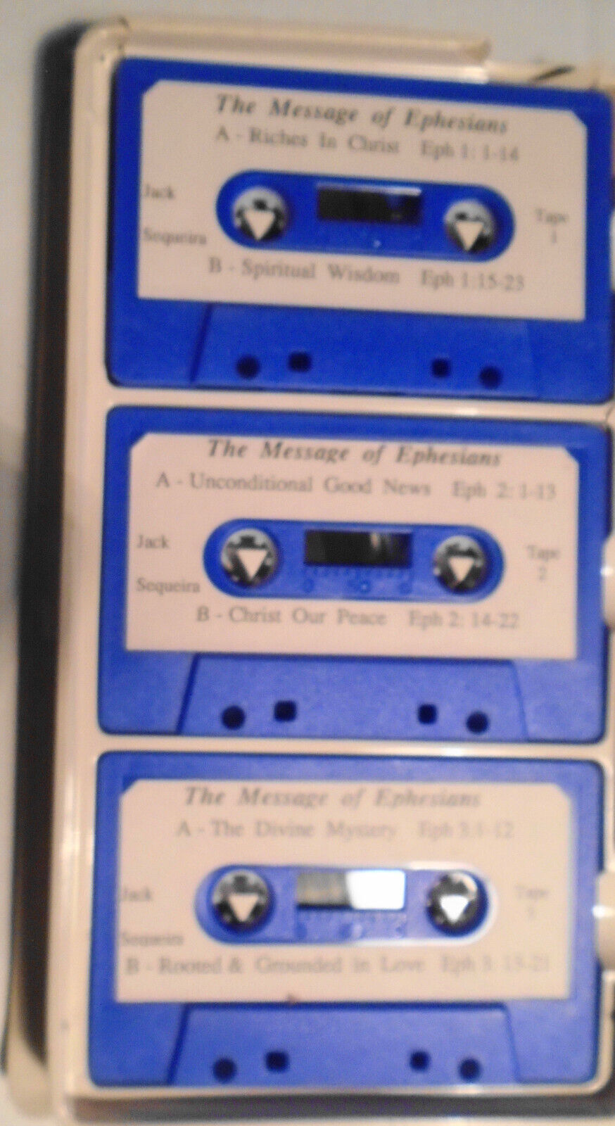 Pastor Jack Sequeira - The Message of Ephesians - 6 cassette tapes in case