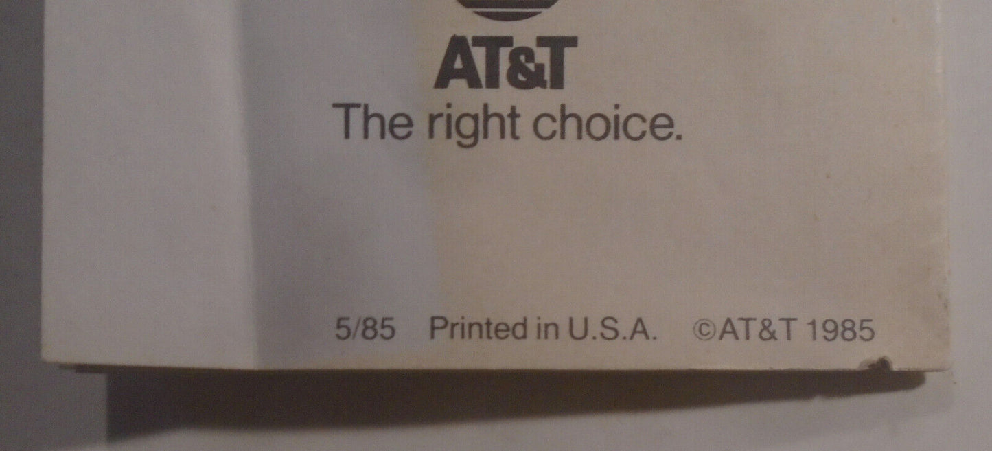 AT&T advertising brochure, 1985. Selecting Long Distance service, post break up