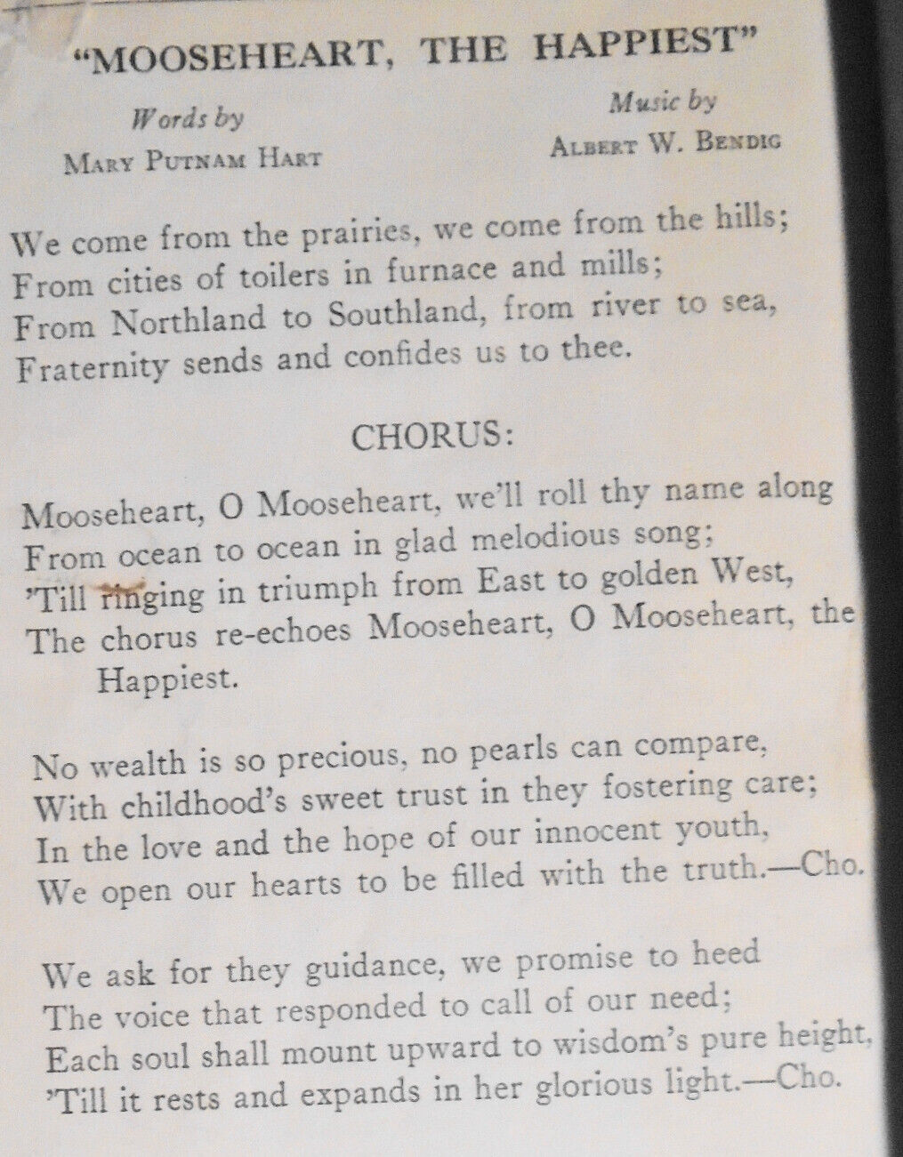 1938 The Ritual & Chapter Procedure of the Women of the Moose Book